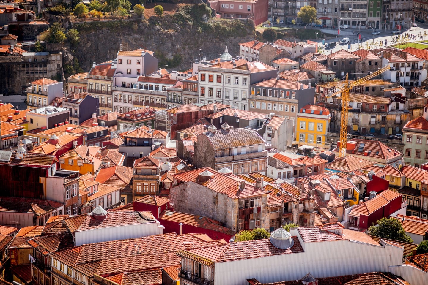 Les toits de la vieille ville de Porto, du haut de la Sé