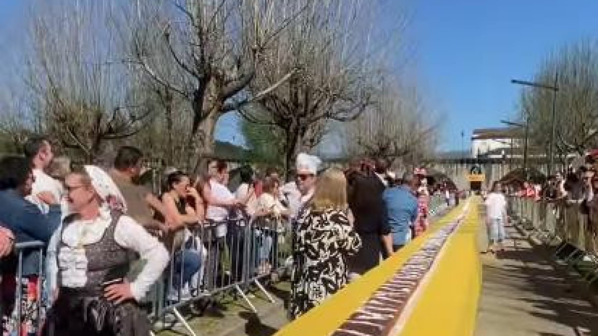 À Ponte da Barca, un gâteau au miel de 228,20 mètres a été servi. Un record.