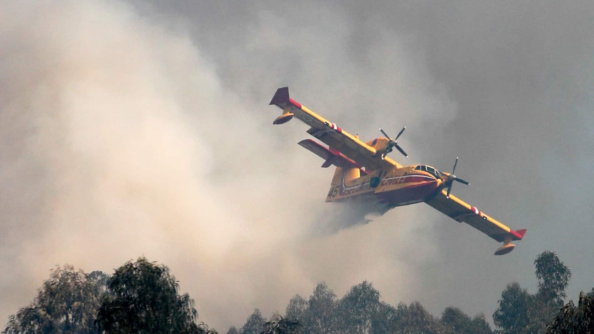 Lutte contre les incendies : Il y a 67 moyens aériens, soit 9 de moins que prévu.