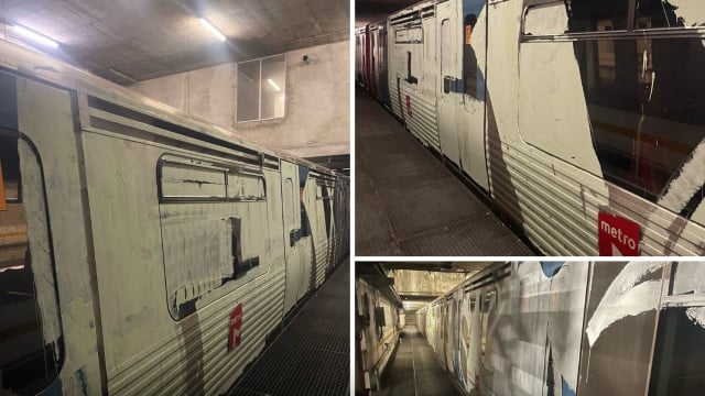 Dupla apanhada a grafitar metro. Fugiram pela linha, mas PSP apanhou-os