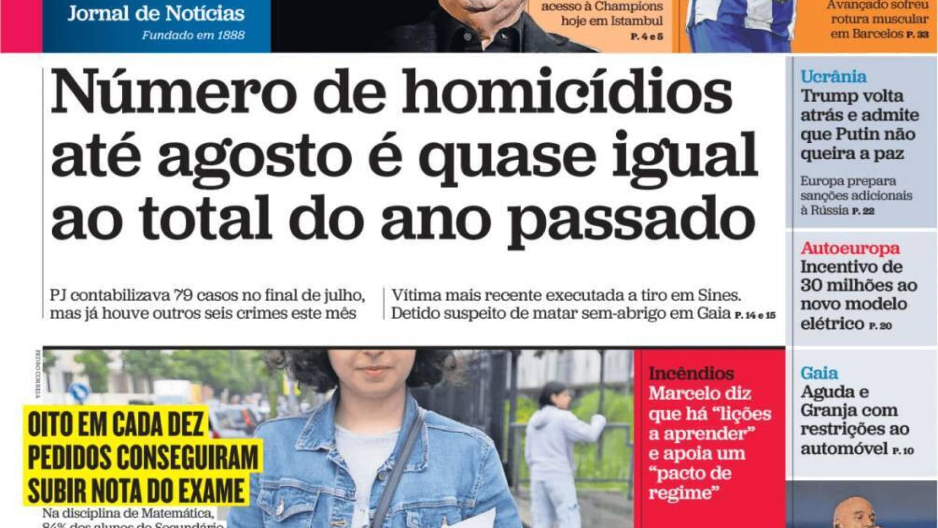 Aujourd'hui, c'est la nouvelle : les homicides augmentent ; l'État est "en train de perdre de l'autorité".