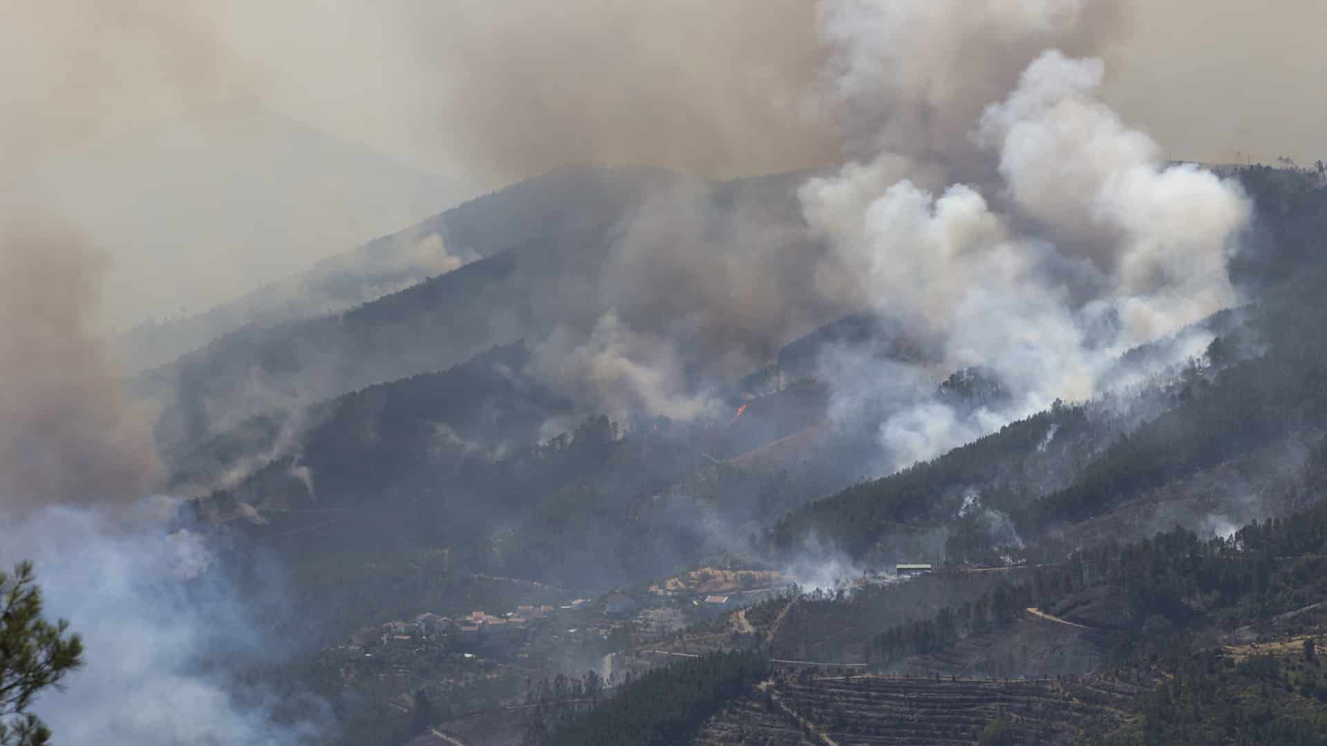 Districts de Bragança, Castelo Branco et Guarda avec des routes coupées