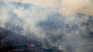 Incendie à Arganil sous "contrôle" et "surveillance" des opérationnels.