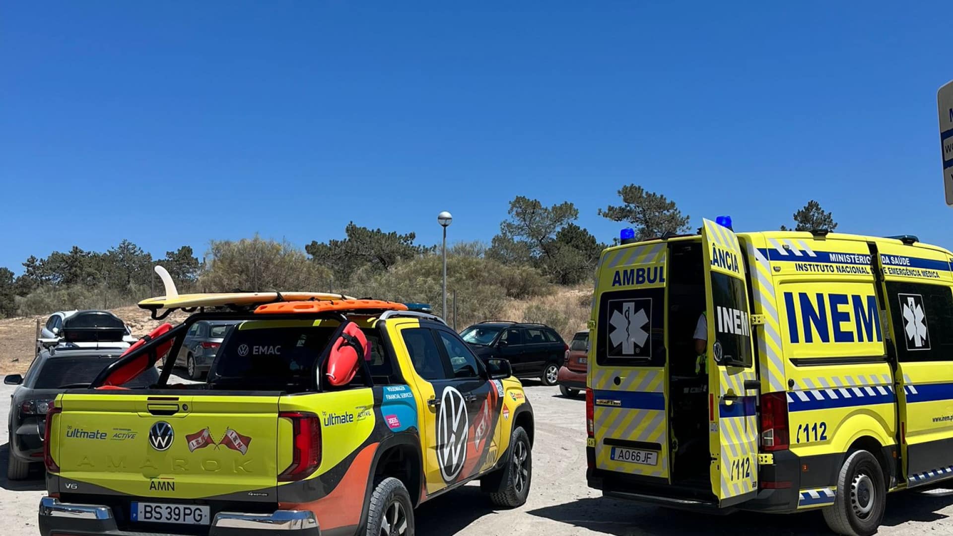 Ingeré "une grande quantité d'eau". Homme assisté à Monte Gordo
