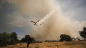 Près de 500 opérateurs continuent de combattre l'incendie à Moimenta da Beira.