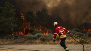 Tornade de feu enregistrée dans l'incendie d'Aguiar da Beira. Il y a une vidéo.