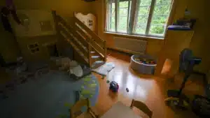 Posée de la "première pierre" d’une crèche intercommunale à l'hôpital de Leiria.