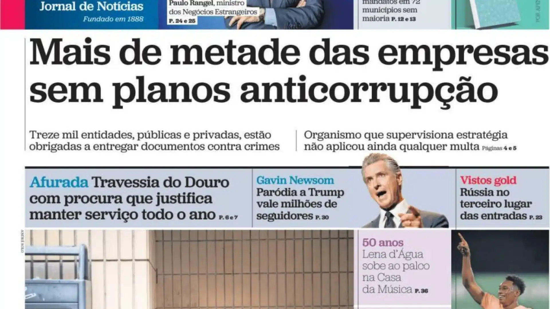 Aujourd'hui à la une : Anticorruption ? Entreprises sans plans ; Mafia attaque le football
