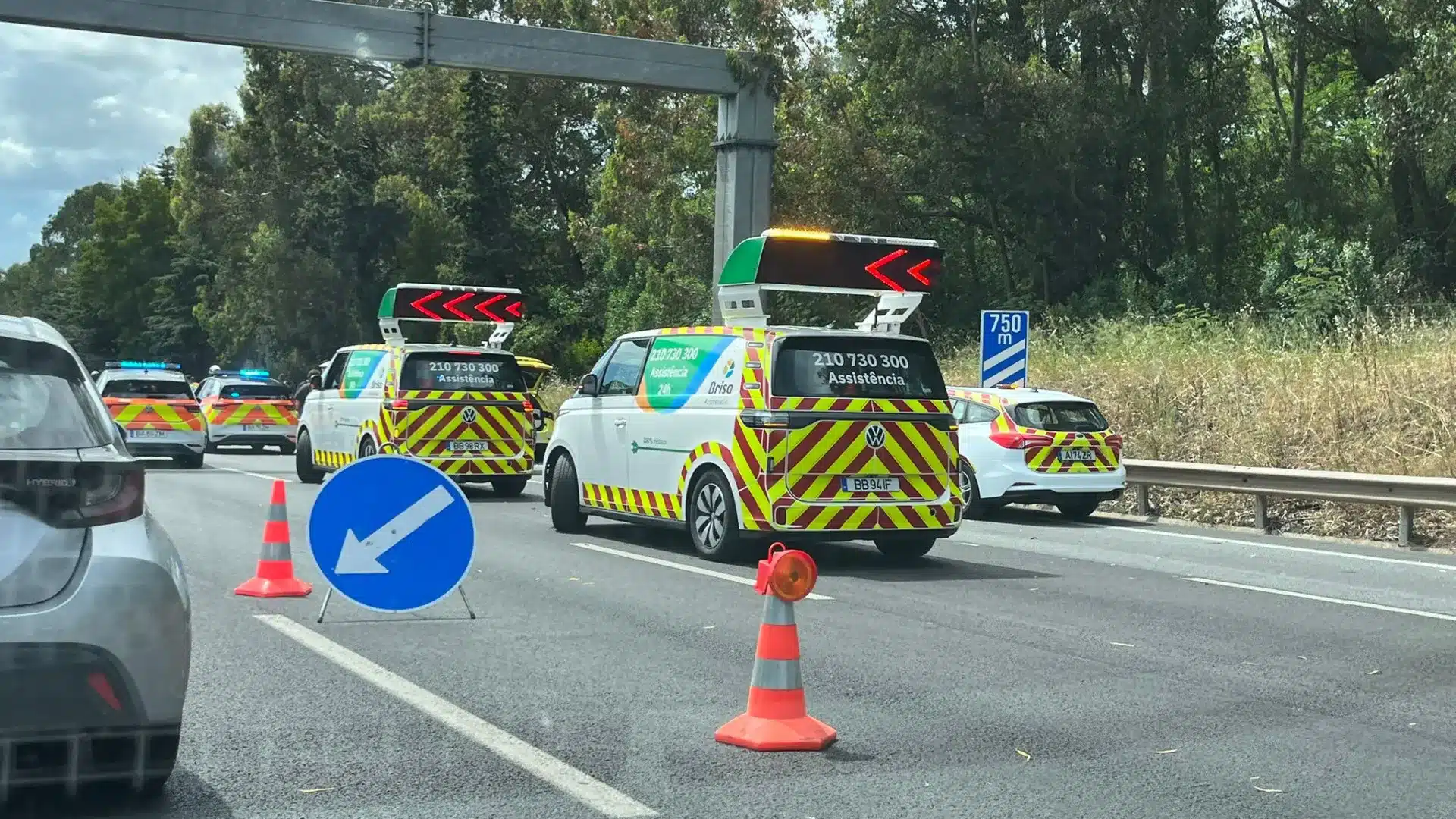 Circulation sur l'A5 dans le sens Cascais-Lisbonne rouverte après sortie de route.
