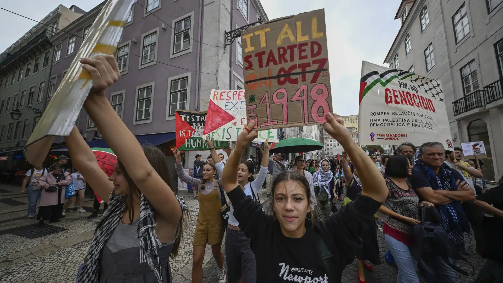 Les images de l'une des plus grandes manifestations pour la Palestine à Lisbonne