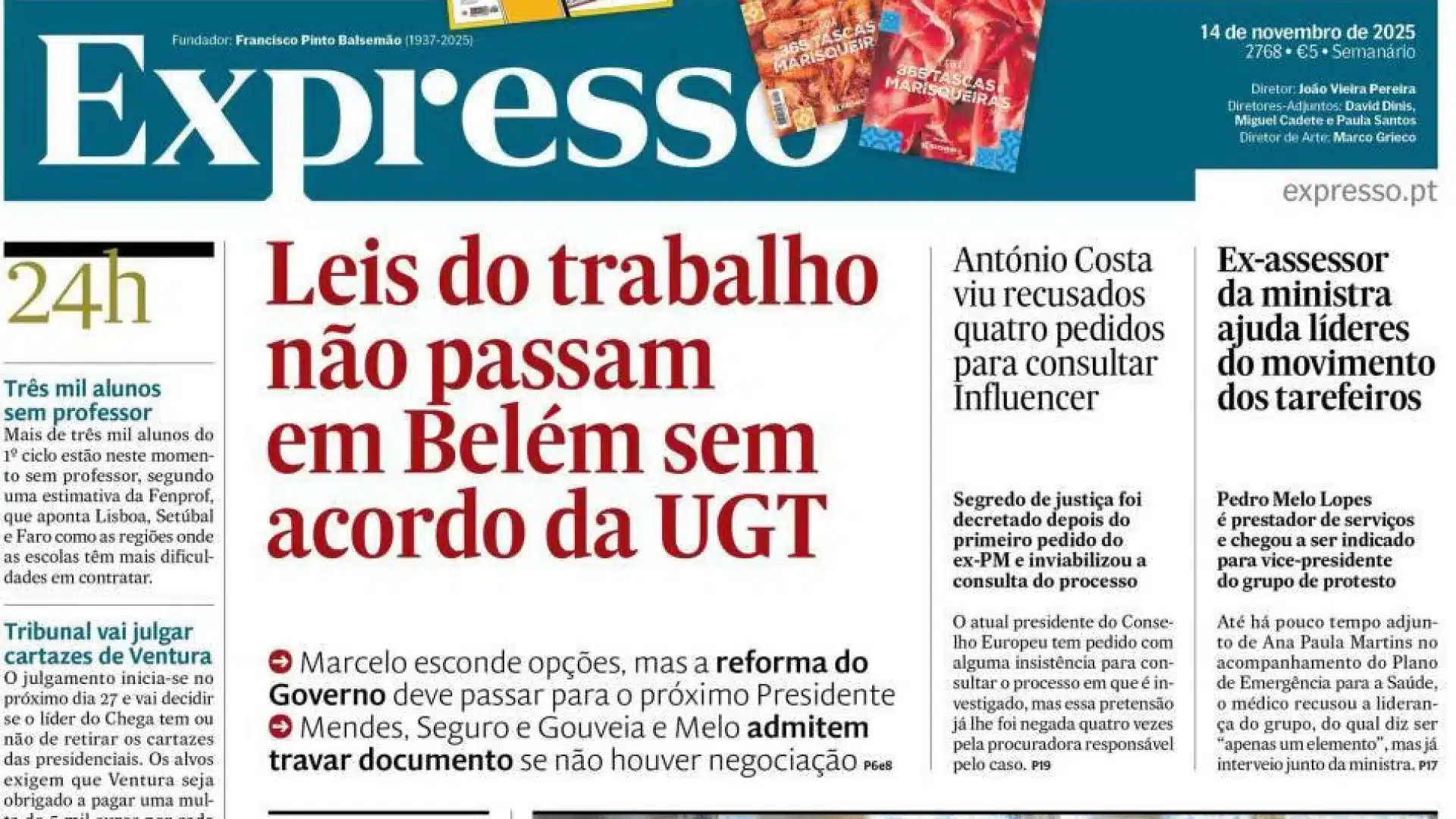 Aujourd'hui à la une : Demandes de Costa refusées ; Elles travaillent 64 jours gratuitement.