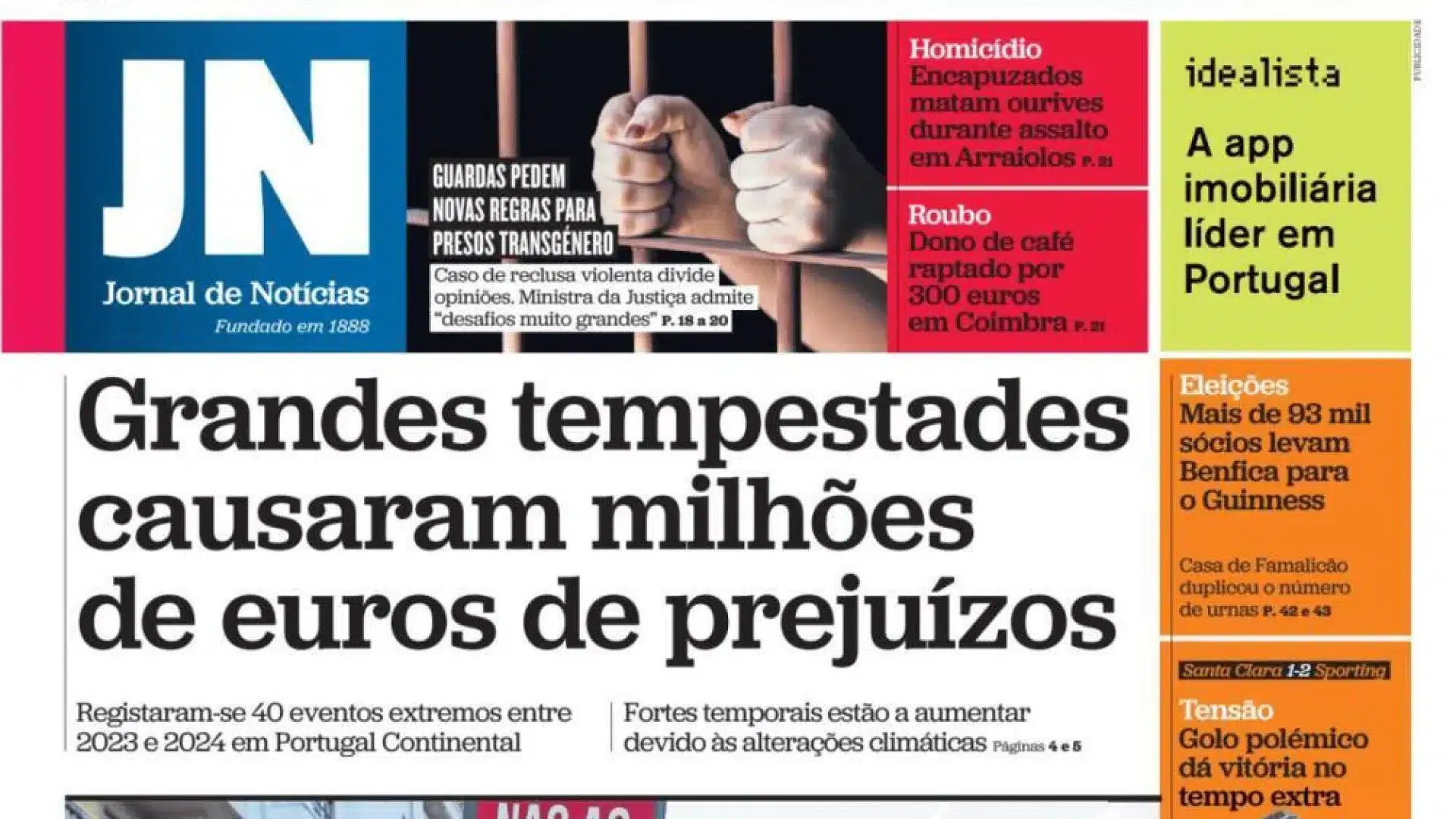 Aujourd'hui à la une : Tempêtes causent des dégâts de millions ; Argent chez soi