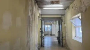 Cela pourrait être un bâtiment abandonné, mais c'est l'IPO Lisbonne. "Moisi et inondé"