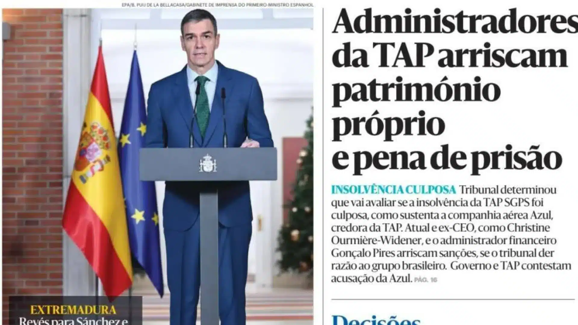 Aujourd'hui en actualité : TAP ? Les administrateurs risquent une peine ; Attente en fertilité