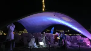 Crèche à Costa Nova sans éclairage après vol de lampes et de rallonge électrique