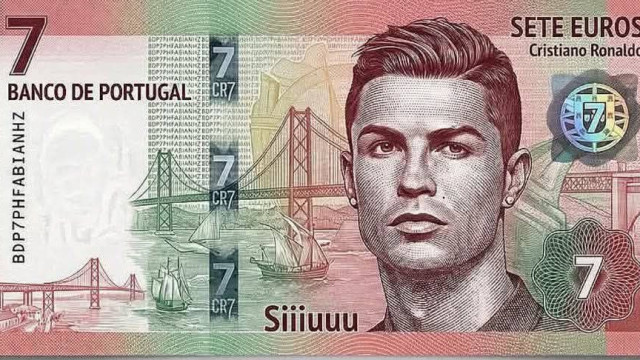 BdP alerta para publicações falsas sobre nota de 7€ a homenagear Ronaldo