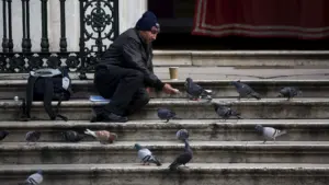 Les sans-abri de Lisbonne reçoivent des vêtements et des soins médicaux lors de la fête de Noël.