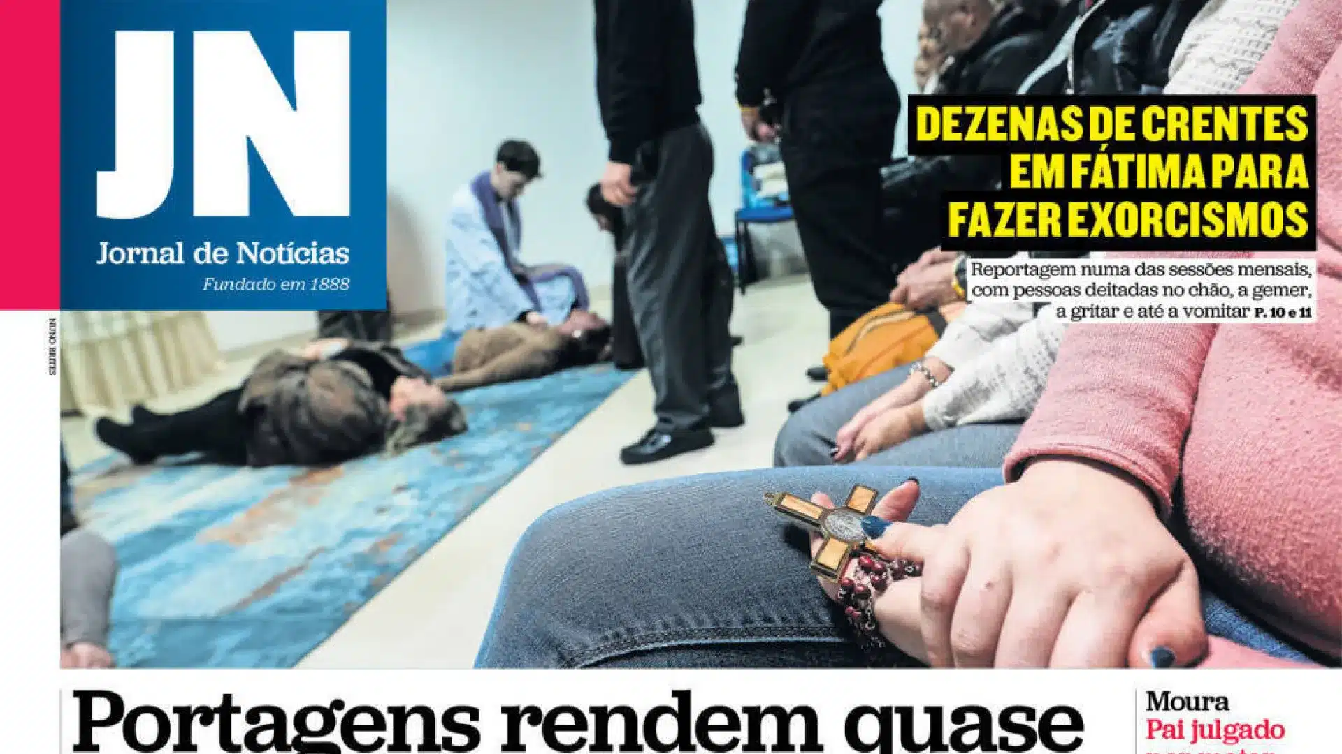 Aujourd'hui à la une : Exorcismes à Fátima ; Les permis d'armes ont diminué.