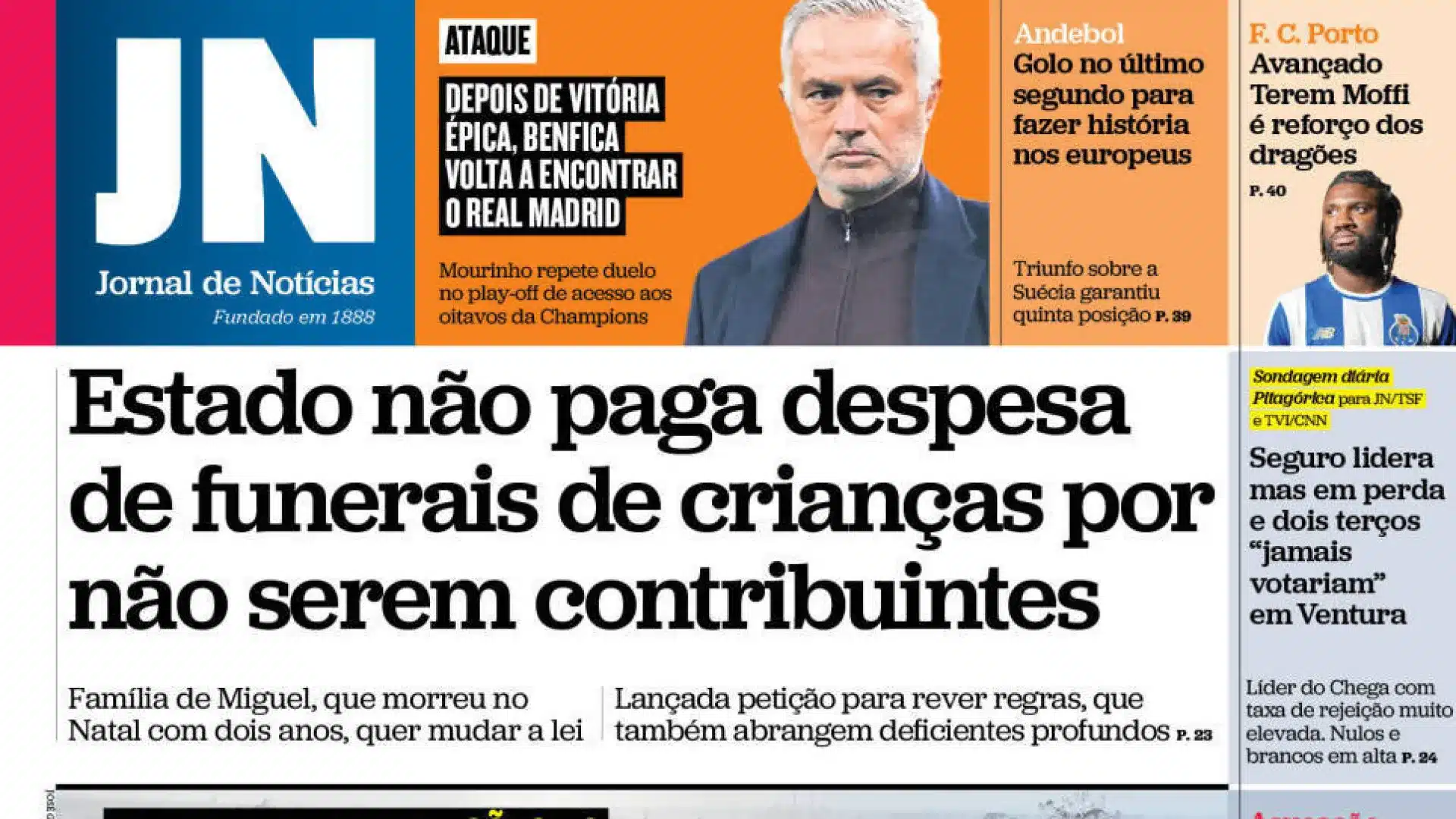 Aujourd'hui à la une : L'État ne paie pas les funérailles des enfants ; Mineurs sans réseaux ?