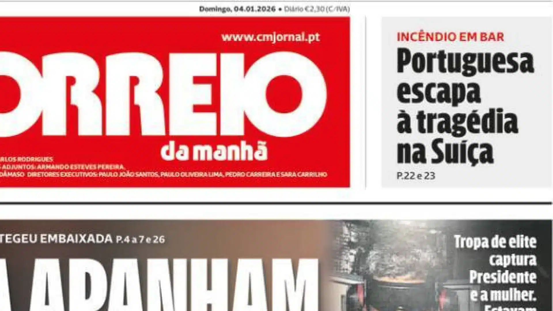 Aujourd'hui c'est la nouvelle: Portugaise a échappé en Suisse; Les incendies ont coûté 79 millions