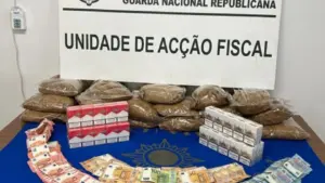 GNR saisit 55 kilos de tabac illégal et 12.500 euros à Évora.