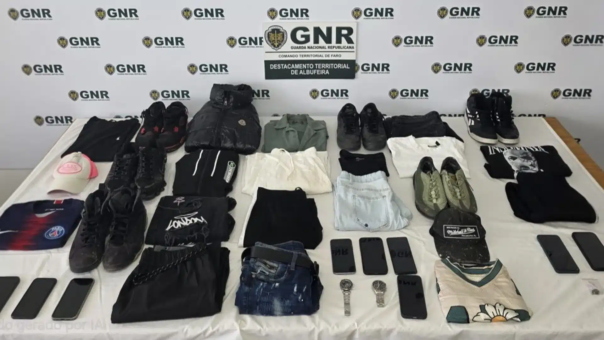 La GNR identifie 8 suspects de vols à Albufeira. Ils ont entre 17 et 19 ans.