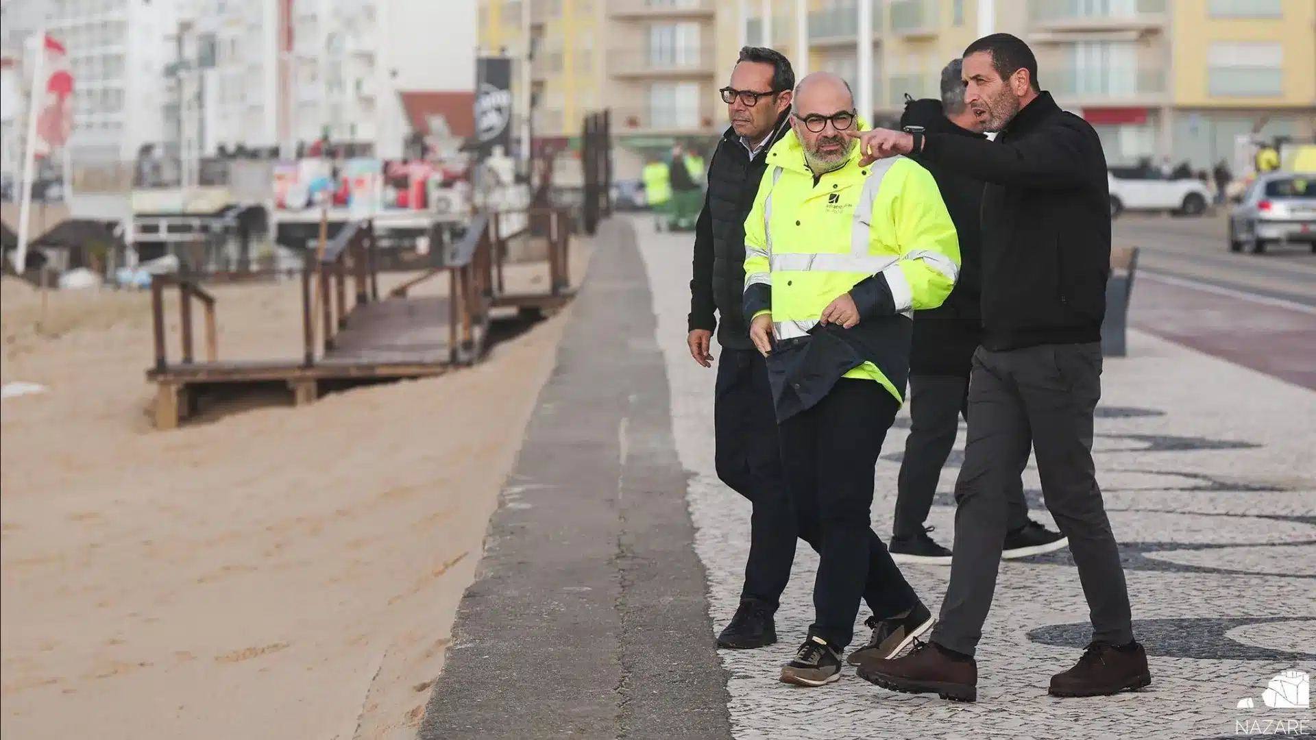 Les dirigeantes ont visité "certains des endroits les plus durement touchés" à Nazaré.