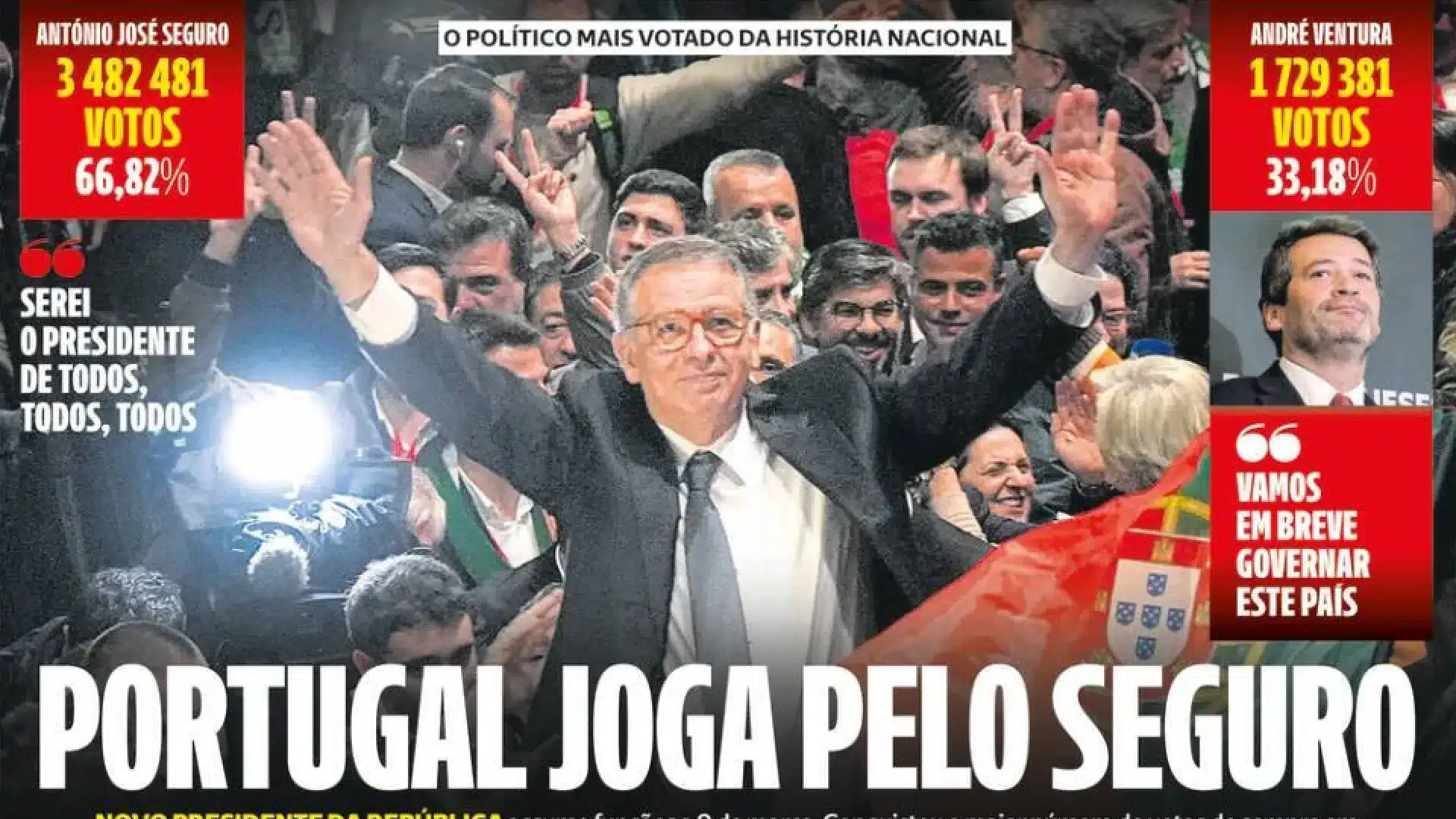 Aujourd'hui à la une : Le Portugal joue pour l’assurance ; Un bébé naît dans une tente à Lisbonne.