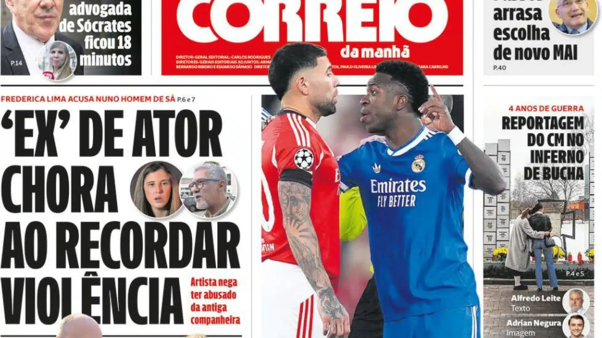 Aujourd'hui à la une : L'ex de Homem de Sá pleure ; Survivre à l'ère des escroqueries