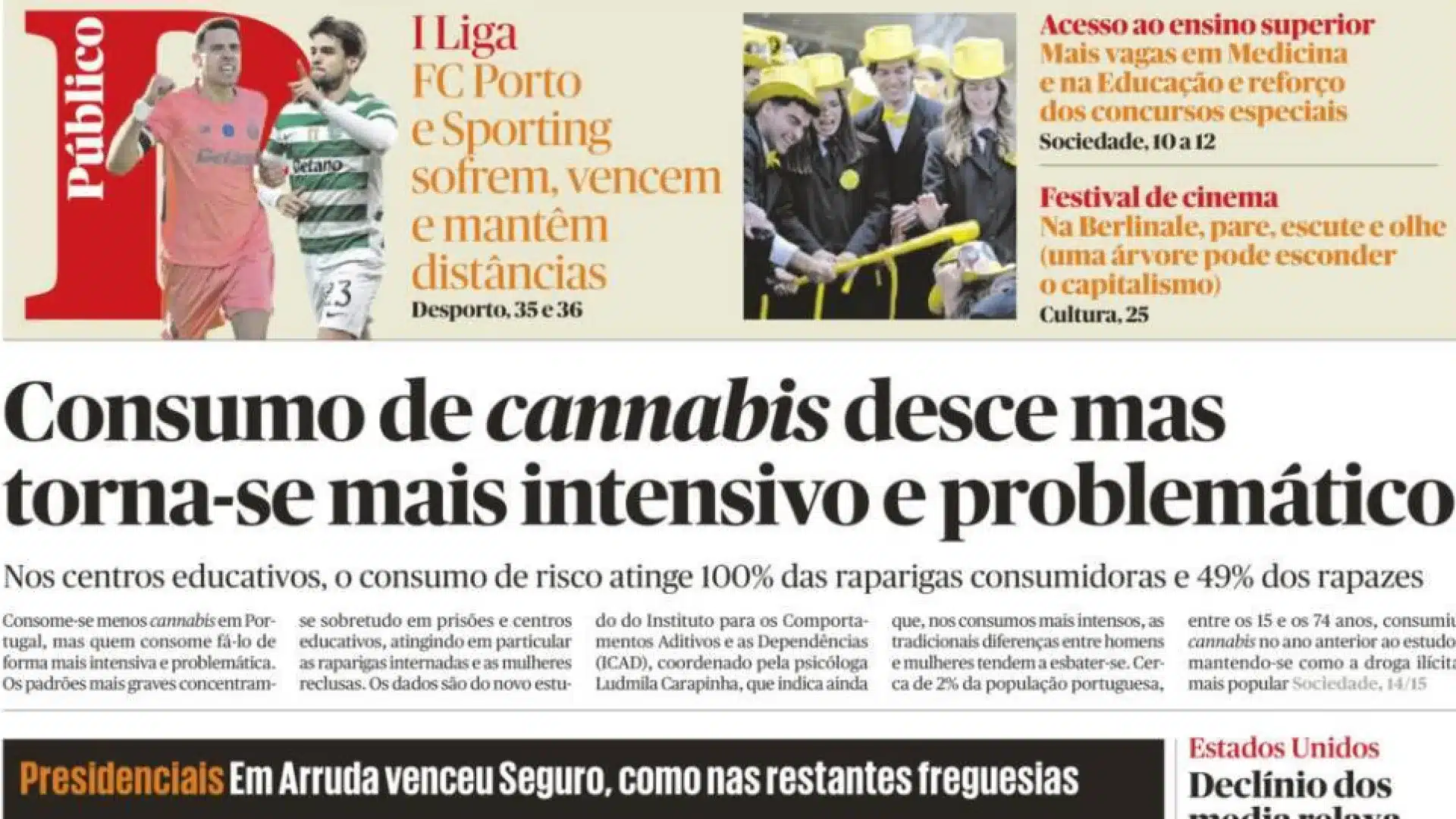 Aujourd'hui dans l'actualité : Cannabis ? Consommation plus intensive ; Augmentation des escroqueries avec le travail