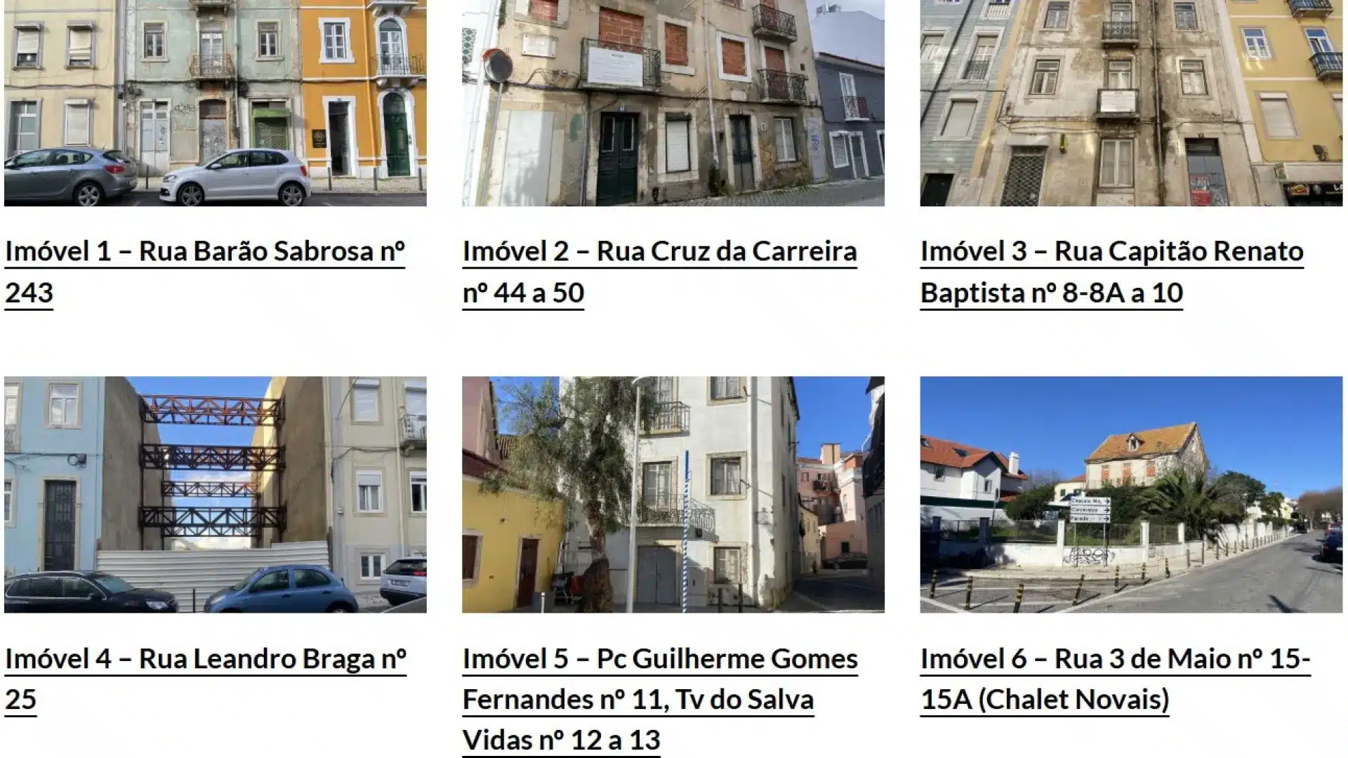 Aujourd'hui, il y a une vente aux enchères : Santa Casa met 12 propriétés en vente publique.