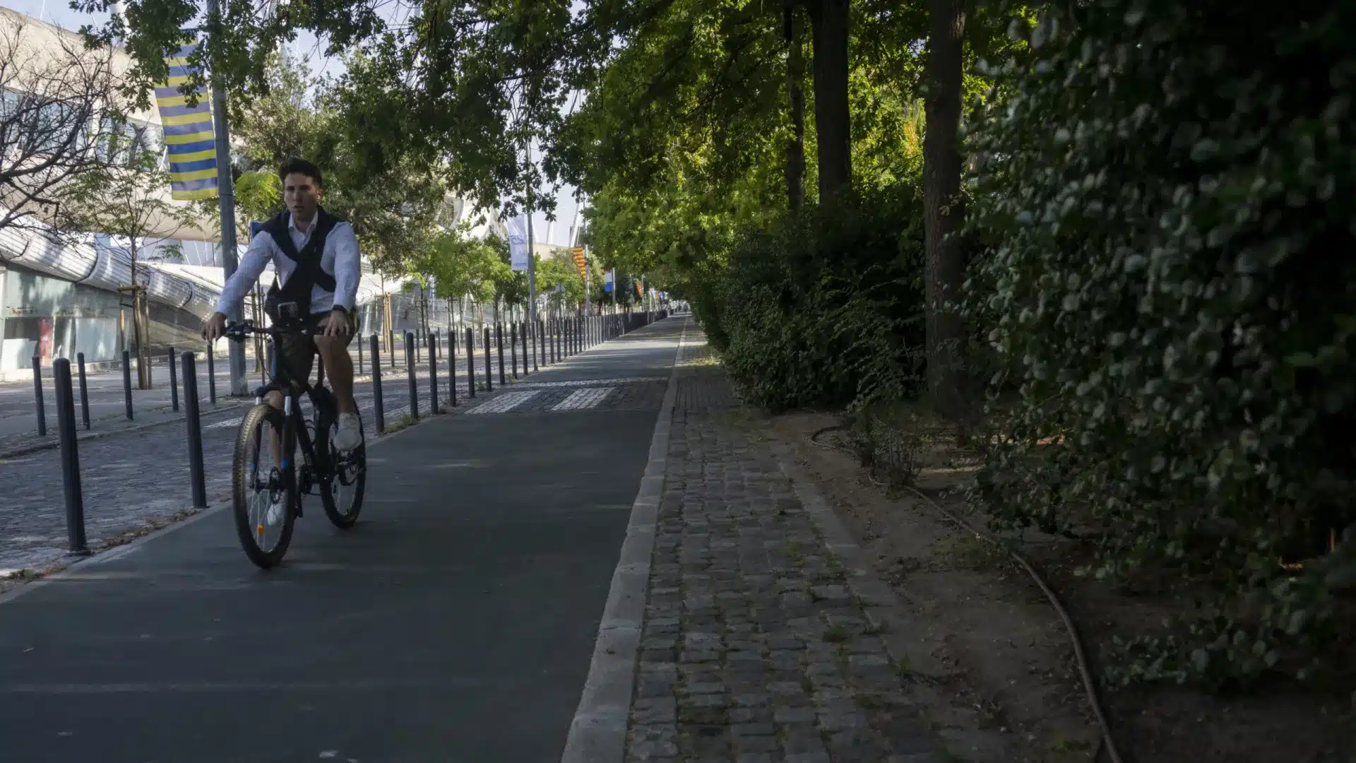 La piste cyclable à Gaia a coûté 92,6 mille euros et n'a pas reçu de fonds de l'UE.