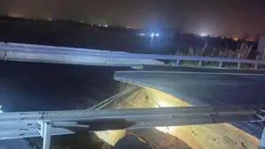 Le tablier du viaduc de l'A1 à Coimbra s'est effondré après la rupture d'une digue.