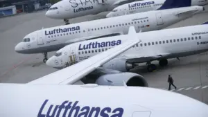 Pilotes et membres d'équipage de Lufthansa en Allemagne en grève jeudi.