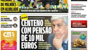 Aujourd'hui à la une : Centeno avec une pension de 10 000 € ; 2/3 ont une assurance vie