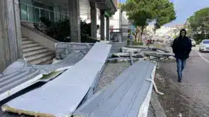 Il y a une "concentration brutale" des dommages dans la région de Leiria.