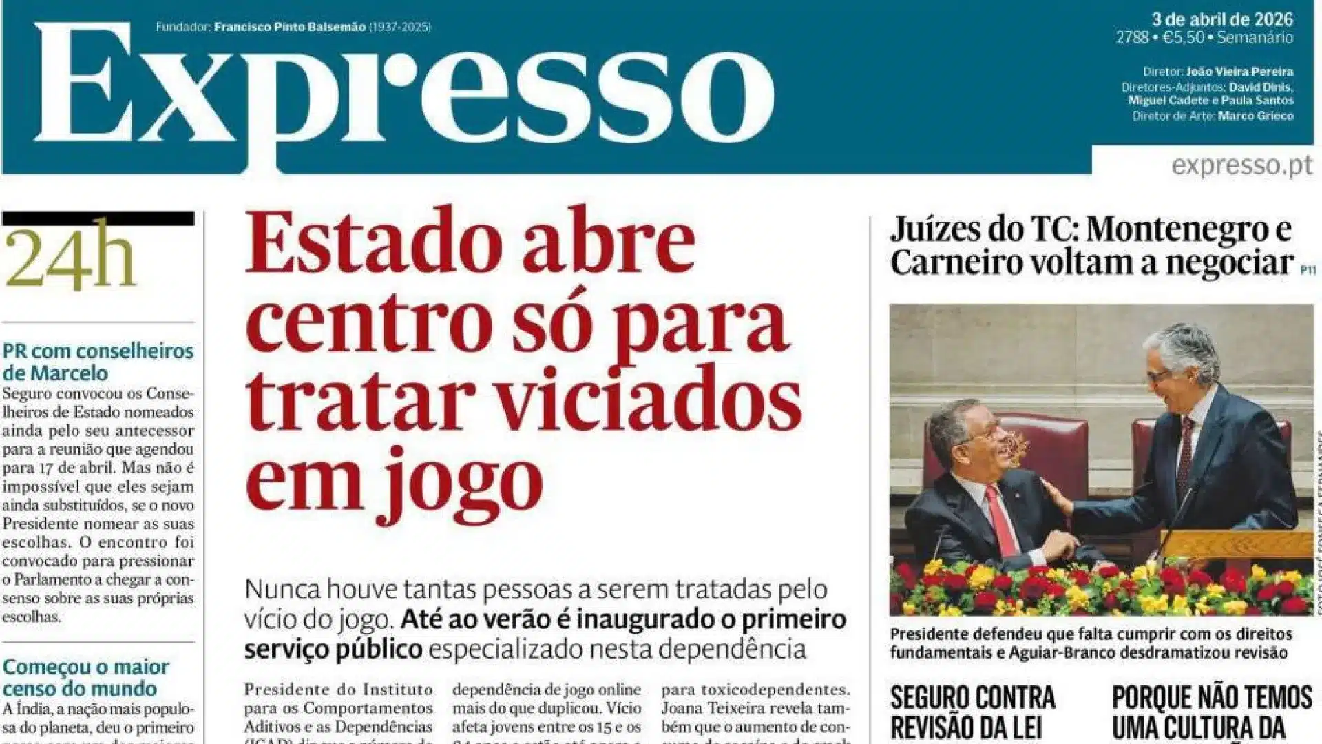 Aujourd'hui à la une : Centre pour la dépendance au jeu ; L'agriculture absorbe les immigrants.