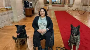 Des chiens au Parlement ? "Discrets, mais fondamentaux". Faites leur connaissance.