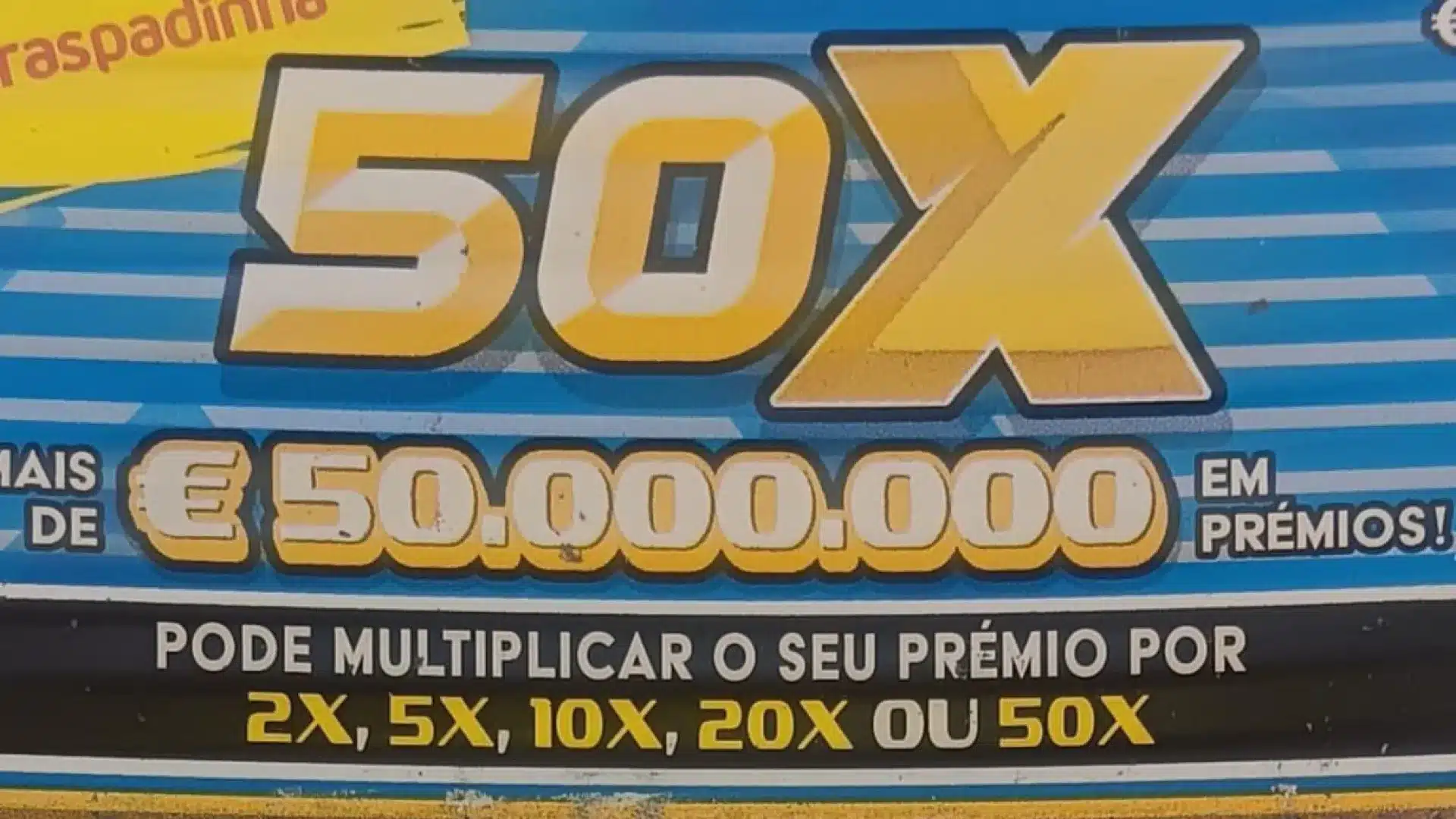 Il gratte son premier "carnet de tickets" et gagne 100 000 euros à Tentúgal.