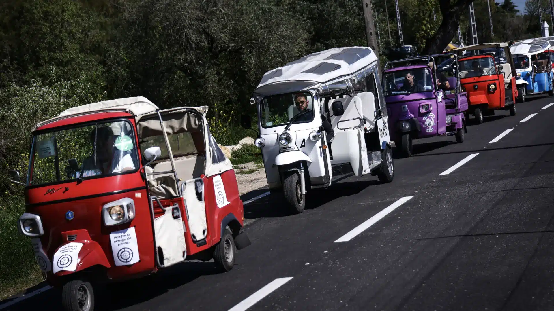 Les guides d'animation touristique manifestent à Sintra.