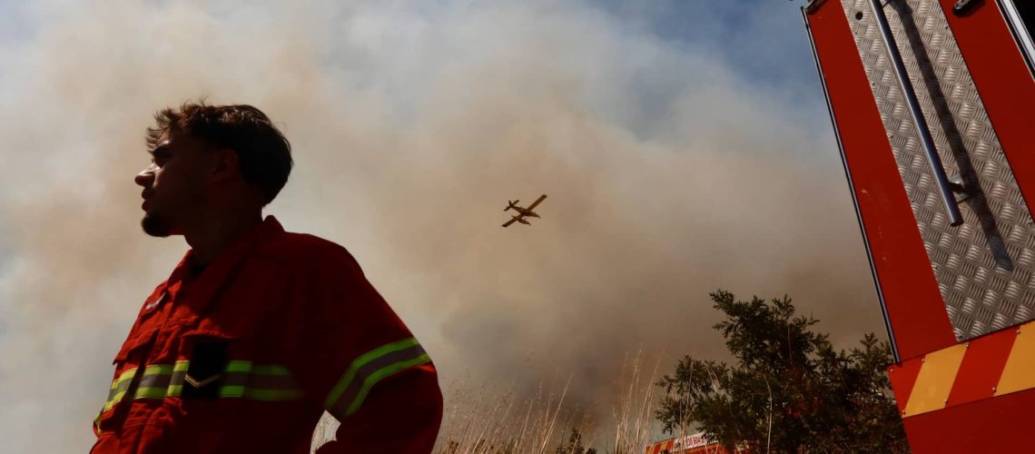Incendie qui s'est déclaré à Arouca avec un front actif à Cinfães