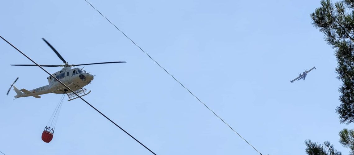 Seul hélicoptère dans le Haut Minho hors service après avoir percuté une treille.